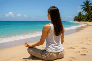 tm瞑想南国人の居ない浜辺